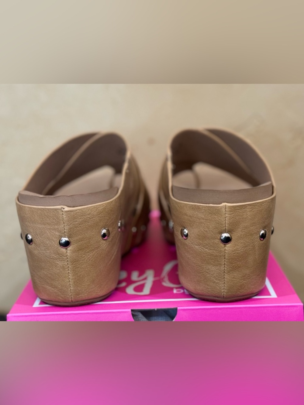 Corkys Womens Tidbit Studded Wedge Slide Sandals - Size 9 - Picture 5 of 6